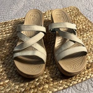 Croc womens cork wedges